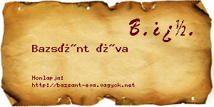 Bazsánt Éva névjegykártya