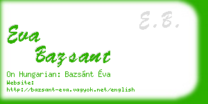 eva bazsant business card
